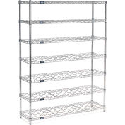 Nexel® Wine Bottle Rack - 63 Bottle 36"W x 14"D x 63"H, Chrome