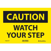 Global Industrial™ Attention Watch Your Step, 7x10, Vinyl sensible à la pression