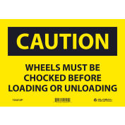 Global Industrial™ Les roues de prudence doivent être chocked avant, 7x10, vinyle sensible à la pression