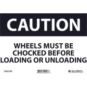 Global Industrial™ Les roues de prudence doivent être chocked avant le chargement, 7x10, plastique rigide