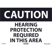 Global Industrial™ Attention à la protection auditive requise, 10x14, Plastique rigide