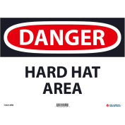 Global Industrial™ Danger Hard Hat Area, 10x14, Plastique rigide