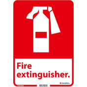 Global Industrial™ Fire Extinguisher Sign, 14x10, Aluminium
