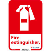 Global Industrial™ Fire Extinguisher Sign, 10x7, Vinyle sensible à la pression