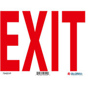 Global Industrial™ Exit Sign, 10''W x 7''H, Vinyle sensible à la pression
