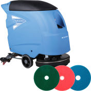 Kit d’épurateur de sol Auto Walk-Behind 18 « avec pack de démarrage de coussinets de sol gratuits par Global Industrial™