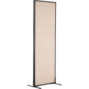 Interion® Freestanding Office Partition Panel, 24-1/4"W x 72"H, Tan