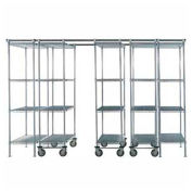 Nexel® Space-Trac 5 Unit Storage Shelving, Chrome, 48"W x 24"D x 74"H - 14 ft