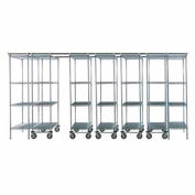 Nexel® Space-Trac 7 Unit Storage Shelving, Chrome, 72"W x 18"D x 74"H - 14 ft