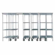Nexel® Space-Trac 6 Unit Storage Shelving, Chrome, 48"W x 21"D x 86"H - 14 ft