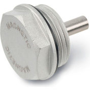 J.W. Winco 738-26-G1/2 Aluminum Magnetic Threaded Plug w/ NBR Seal - G 1/2" Pipe Thread