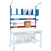 Global Industrial™ Upright Kit For Packing Workbench, 60"W, Blue