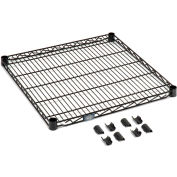 Étagère en fil métalllique Nexel® S2424B, époxy noir, 24 po l x 24 po de diamètre
