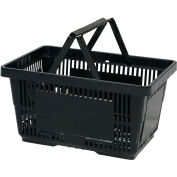 Good L ® Large Shopping Basket with Plastic Handle 33 Liter 19-3/8"L x 13-1/4"W x 10"H Black, qté par paquet : 12