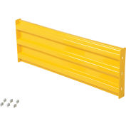 Vestil Bolt-On Style Steel Guard Rail, 3-Rib, 3-1/2'L, Yellow