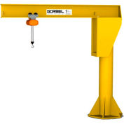 Gorbel® HD gratuit permanent Jib Crane, 10' Span & 12' hauteur sous poutre, 1000 Lb capacité