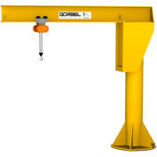 Gorbel® HD gratuit permanent Jib Crane, 12' Span & 10' hauteur sous poutre, 2000 Lb capacité