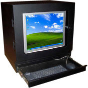 Qube enceintes PC ordinateur & boîtier moniteur, 21" W x 16 H « D x 18 », noir