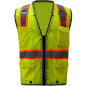 Classe de GSS sécurité 1701, gilet de sécurité 2 Heavy Duty, chaux, 5XL