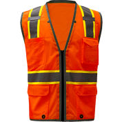 GSS Safety 1702, Class 2 Heavy Duty Safety Vest, Orange, 3XL
