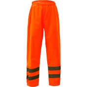 GSS Safety 6802 Class E Standard Waterproof Rain Pants, Orange, S/M
