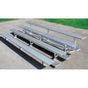 4 Row Universal Low Rise Aluminium Bleacher, 9' Long, Single Footboard