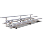 2 Row National Rep Aluminum Bleacher, 9' Long, Single Footboard