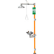 Guardian Equipment G1991 Emergency Eye Wash/Shower, Stainless Steel Bowl, Floor Mount
