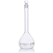 Flacon, Volumétrique , Globe Glass, Classe B, À contenir (TC), ASTME288, 250mL, 6/Boîte