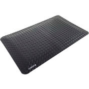 Global Industrial™ Diamond-Plate Anti Fatigue Mat, 9/16" Thick, 3'W x 5'L, Black