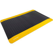 Global Industrial™ Diamond-Plate Anti Fatigue Mat, 9/16" Thick, 2'W x 3'L, Black/Yellow