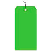 Shipping Tags, Pre Wired, #5, 4-3/4"L x 2-3/8"W, Light Green, 1000/Pack