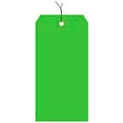 Global Industrial Shipping Tag Pre Wired#1, 2-3/4"L x 1-3/8"W, Light Green, 1000/Pack