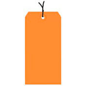 Global Industrial™ Shipping Tag Pre Strung, #5, 4-3/4"L x 2-3/8"W, Orange, 1000/Pack