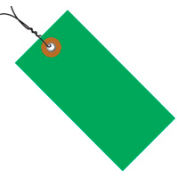 Tyvek® Étiquettes d’expédition, Précâblé, #5, 4-3/4 « L x 2-3/8"W, Vert, 100/Pack