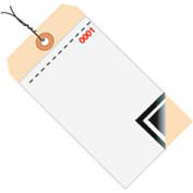 Global Industrial 3 Part Carbon Inv. Tag 0-499, Pre Wired#8 6-1/4"L x 3-1/8"W, 500/Pk