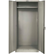 Hallowell 435W18HG 400 Series Solid Door Wardrobe Cabinet, 36x18x72, Gray, Unassembled