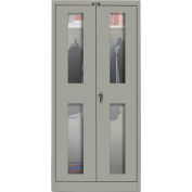Hallowell 435W18SV-HG 400 Series Safety-View Door Wardrobe Cabinet, 36x18x72, Gray, Unassembled