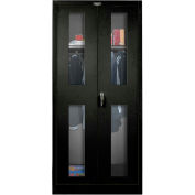 Hallowell 435W18SV-ME 400 Series Safety-View Door Wardrobe Cabinet, 36x18x72,  Ebony, Unassembled