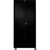 Hallowell 815S24M-ME 800 Series Solid Door Mobile Storage Cabinet, 36x24x78, Ebony, Unassembled