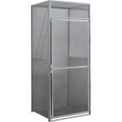 Hallowell Single Tier Bulk Tenant Storage Locker, 48"Wx48"Dx90"H, Dark Gray, Unassembled