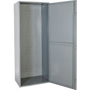 Hallowell® 1-Tier 1 Door Uniform Exchange Locker, 32-9/16"W x 21"D x 84"H, Dark Gray, Assembled