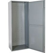 Hallowell® 1-Tier 1 Door Uniform Exchange Locker, 32-9/16"L x 21"P x 84"H, gris foncé, assemblé