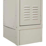 Hallowell KCSB12PT Steel Locker Accessory - Closed Side Base 12"D x 6"H - Tan