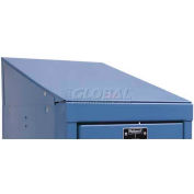 Hallowell KISTT1212MB Steel Locker Accessory, Individual Slope Top 12"W x 12"D x 4"H Marine Blue