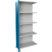 Hallowell H-Post High Capacity Shelving 48"W x 24"D x 87"H 5 Adj Shelves Closed Style, Shelf Add-On