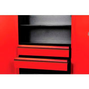 Hallowell FKSCD36-2RR-HT Fort Knox Cabinet Drawer Kit - 2 Drawer, 36"W x 24"D x 15"H, Red