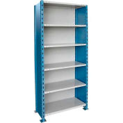 Hallowell H-Post High Capacity Shelving 36"W x 18"D x 87"H 6 Adj Shelves Closed Style-Shelf Starter