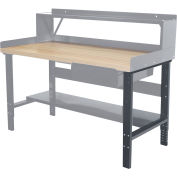 Hallowell Adjustable C Channel Workbench Leg, 24"D, Black