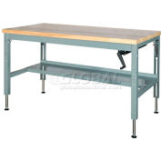 Parent Standard Workbench W/ C Channel Leg, Maple Square Edge, 72"W x 30"D, Gray